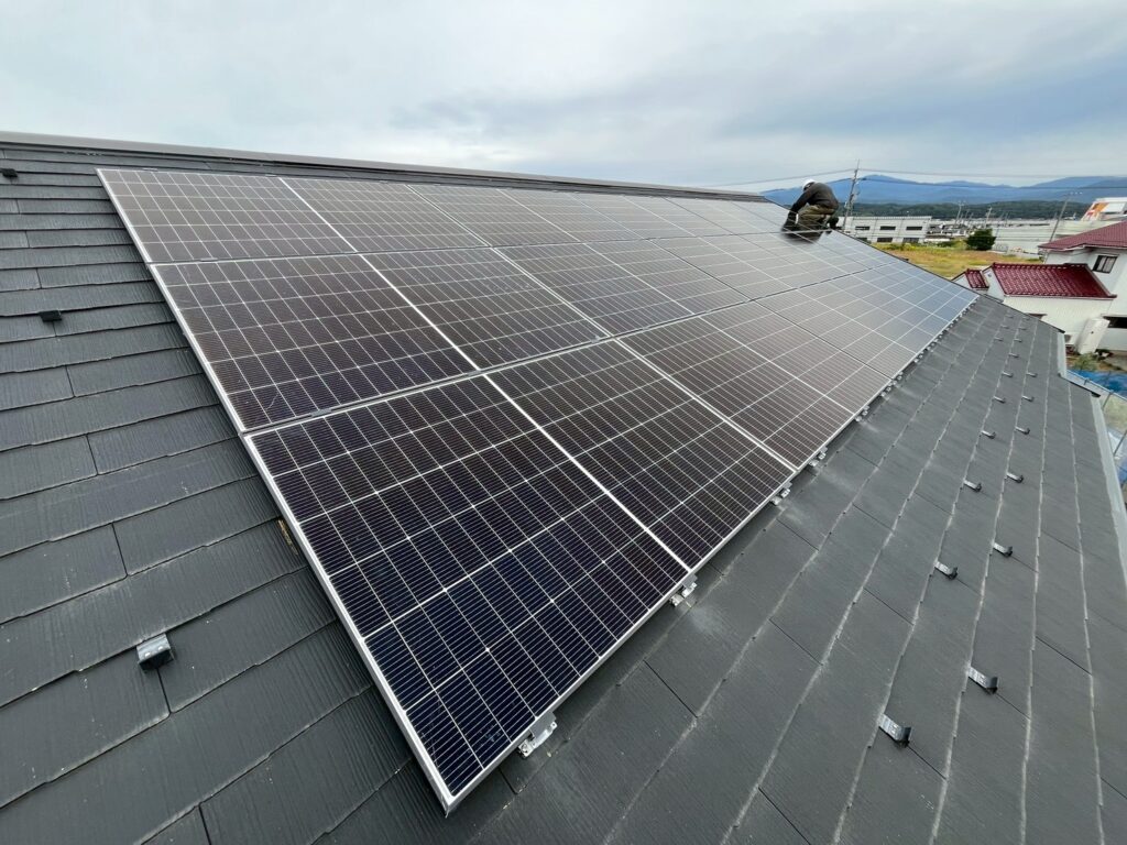 施工写真太陽光パネル